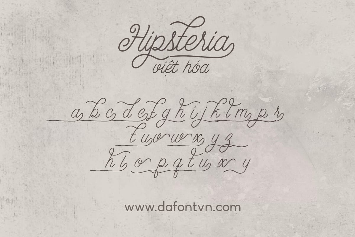 Font iCiel Hipsteria Việt hóa preview 3