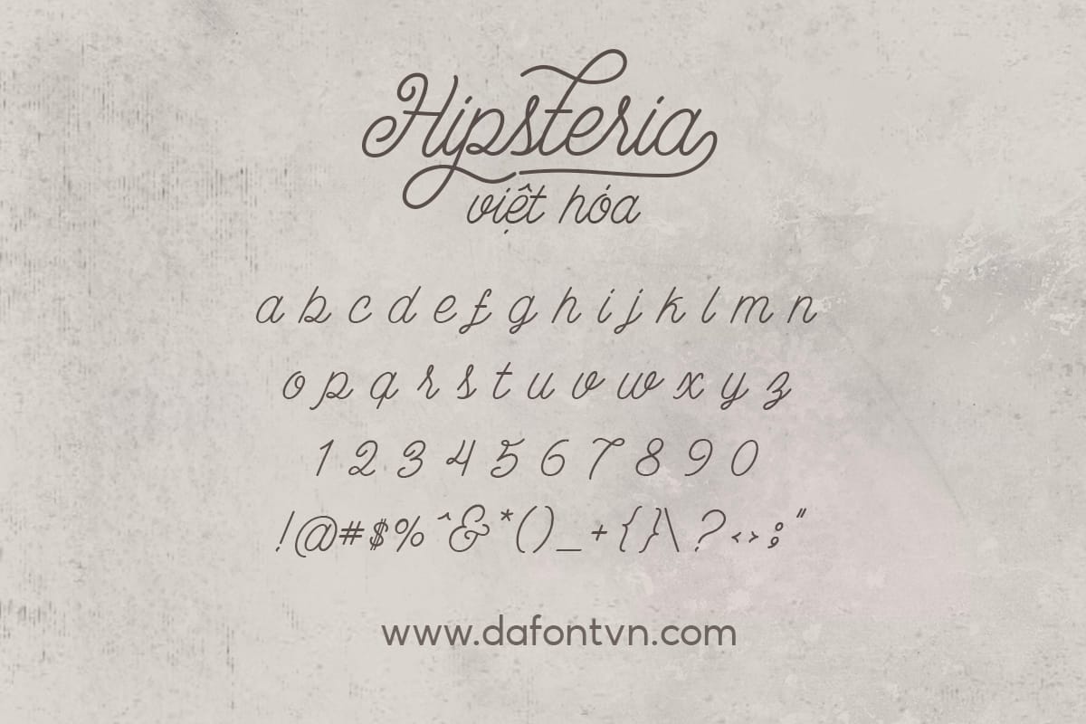 Font iCiel Hipsteria Việt hóa preview 4