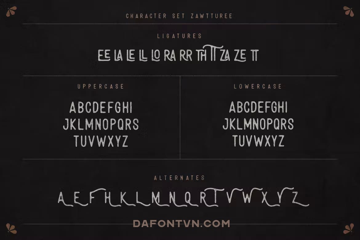 Font Việt Hóa Zawturee preview 2