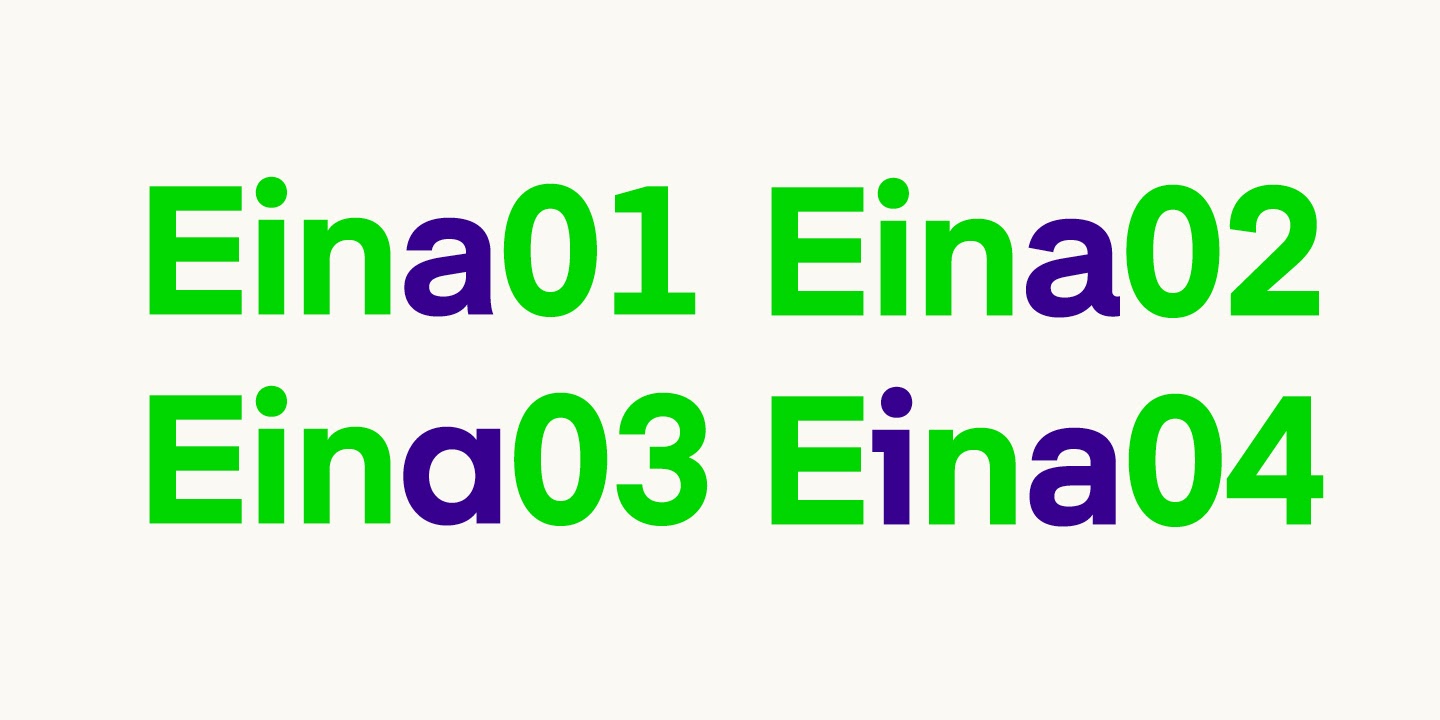 Eina Font Family preview 1