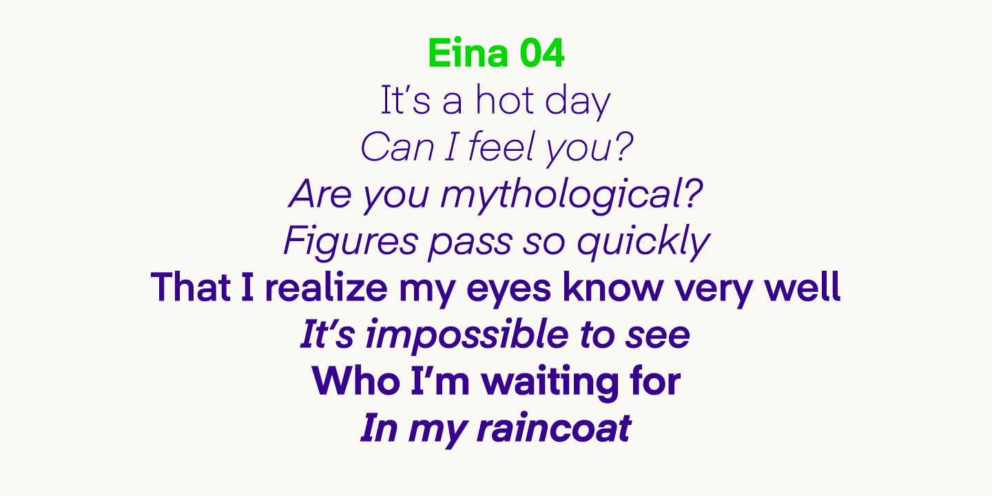 Eina Font Family preview 10
