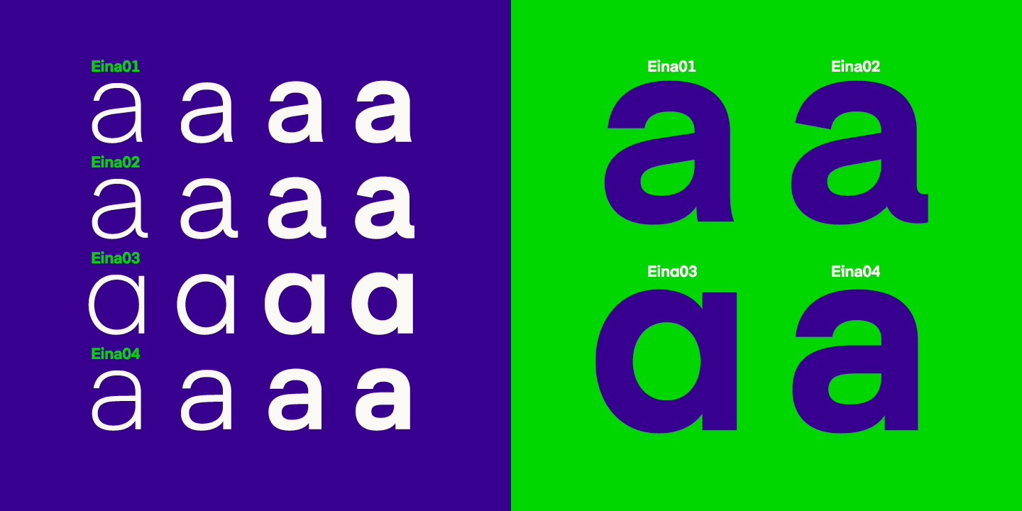 Eina Font Family preview 2
