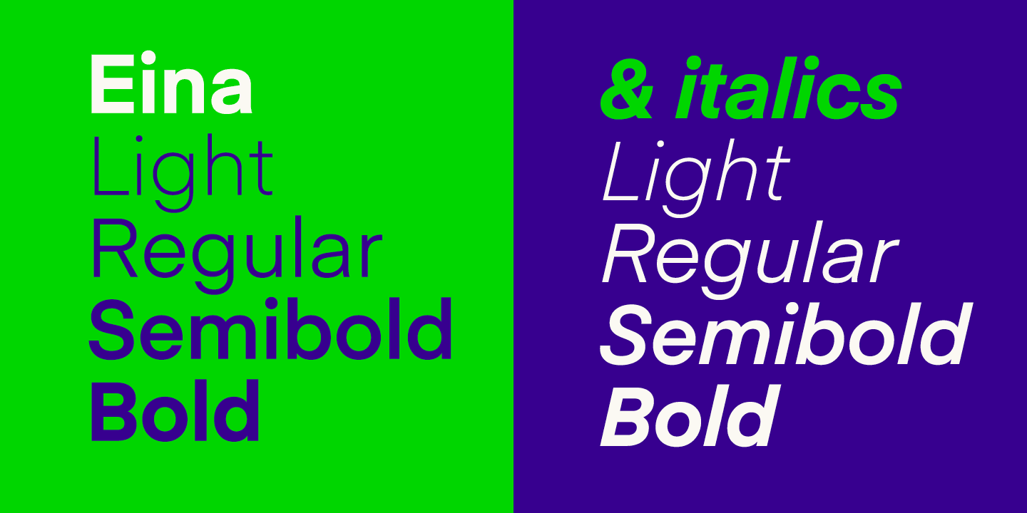Eina Font Family preview 4