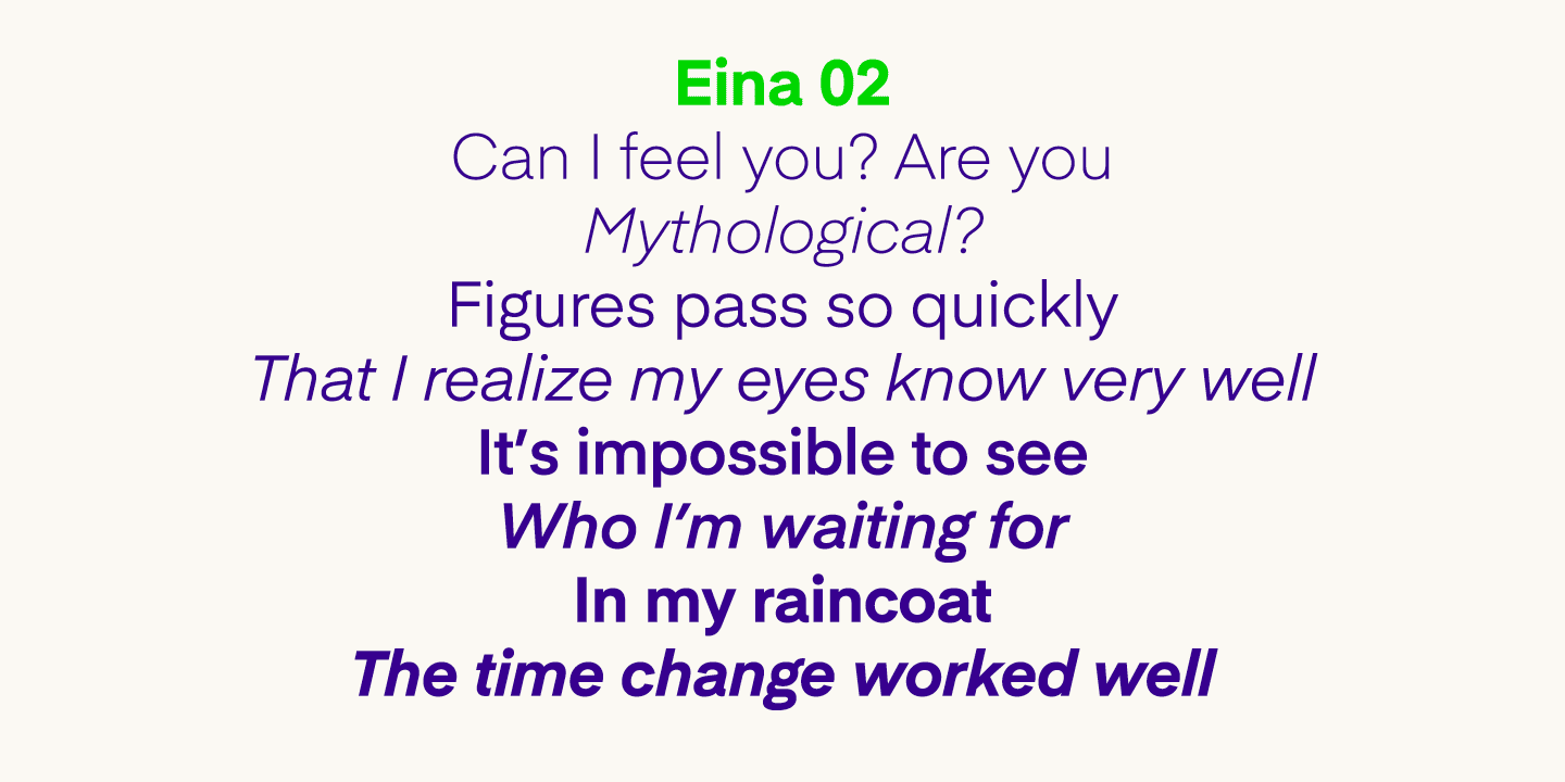 Eina Font Family preview 8