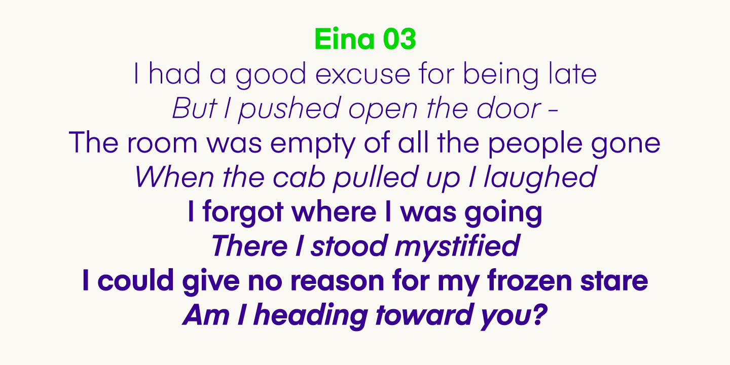 Eina Font Family preview 9