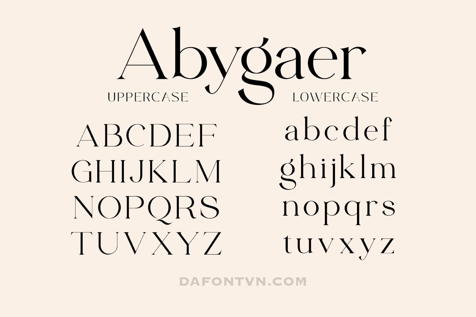 Font Abygaer Việt hóa - 1 kiểu font rất đẹp Font Abygaer Việt hóa preview 5