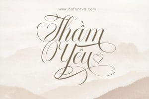 Font Radja Lover Script việt hóa siêu xinh preview 1