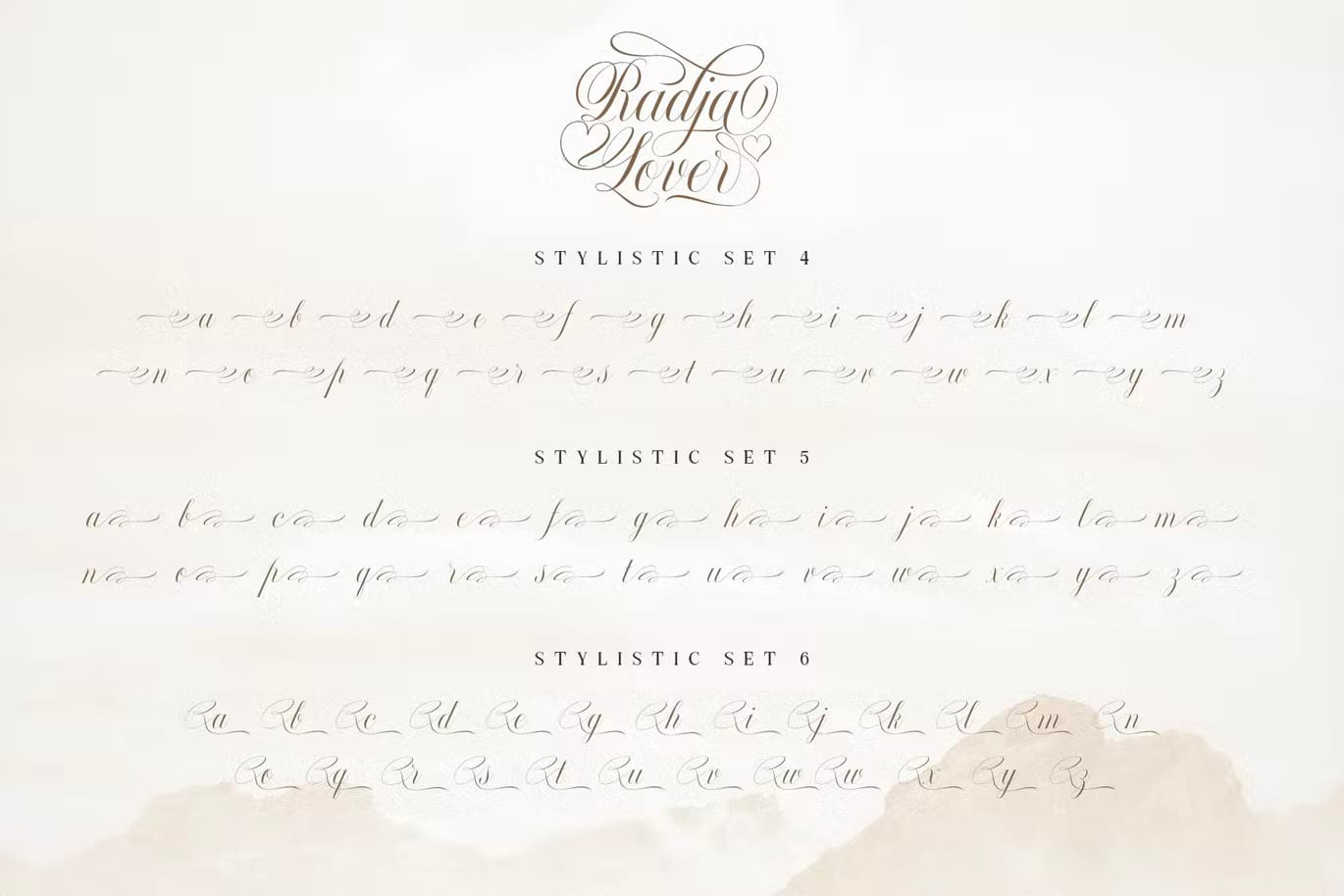 Font Radja Lover Script việt hóa siêu xinh preview 4