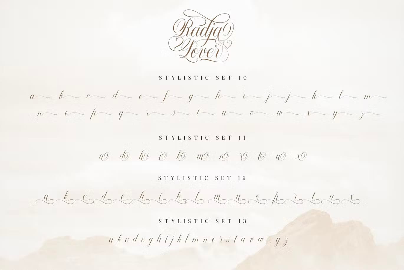 Font Radja Lover Script việt hóa siêu xinh preview 6