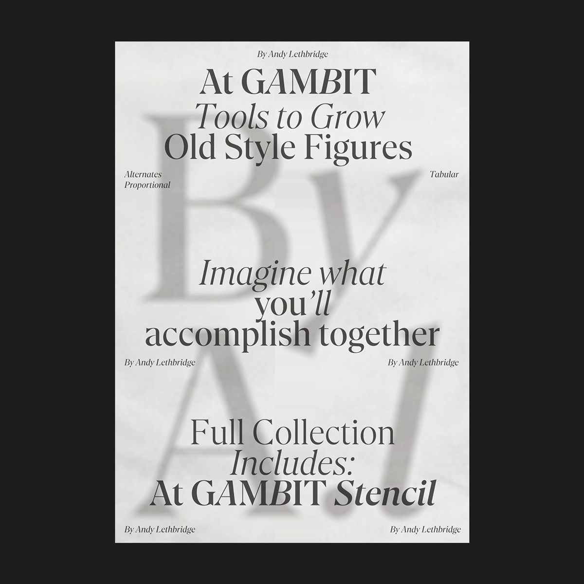 At Gambit Font Family preview 5