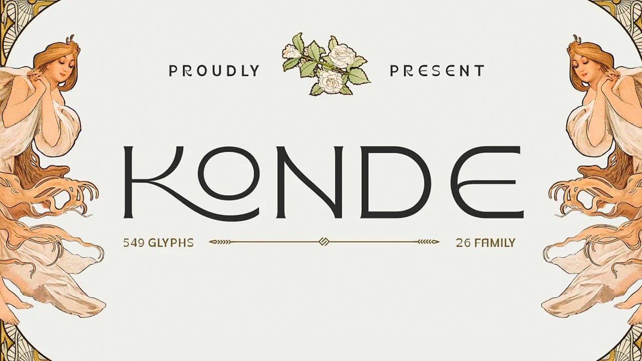 Konde Typeface Font Family preview 1