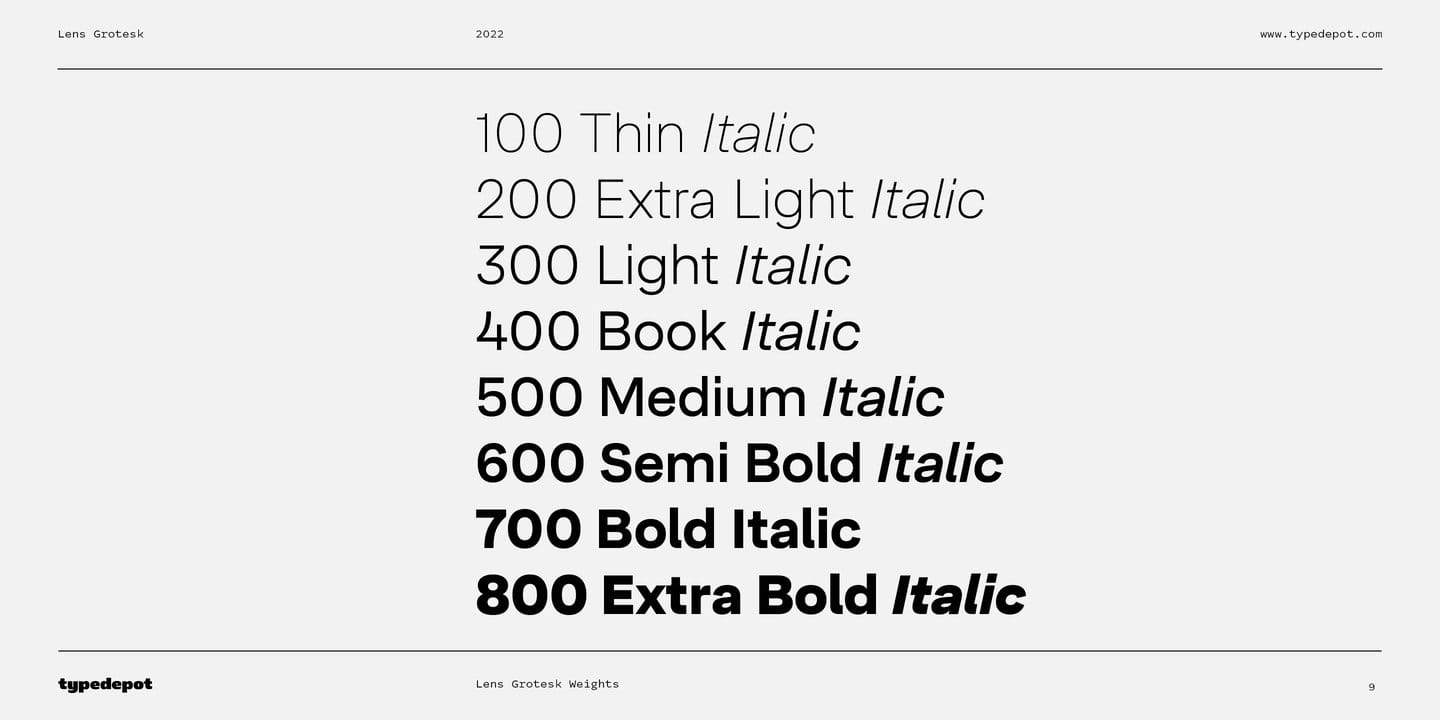Lens Grotesk Font Family preview 8