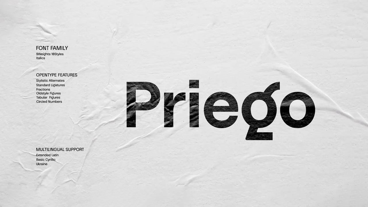 Priego Font Family 18 fonts (Free Download) Priego Font Family 18 fonts preview 1