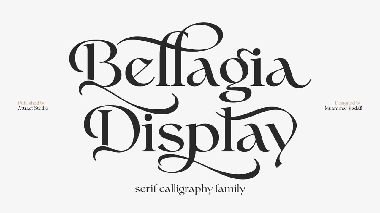 Bellagia Display Font Family preview 1