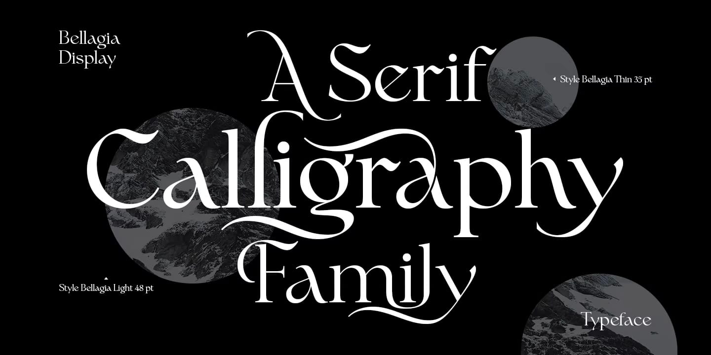 Bellagia Display Font Family preview 2