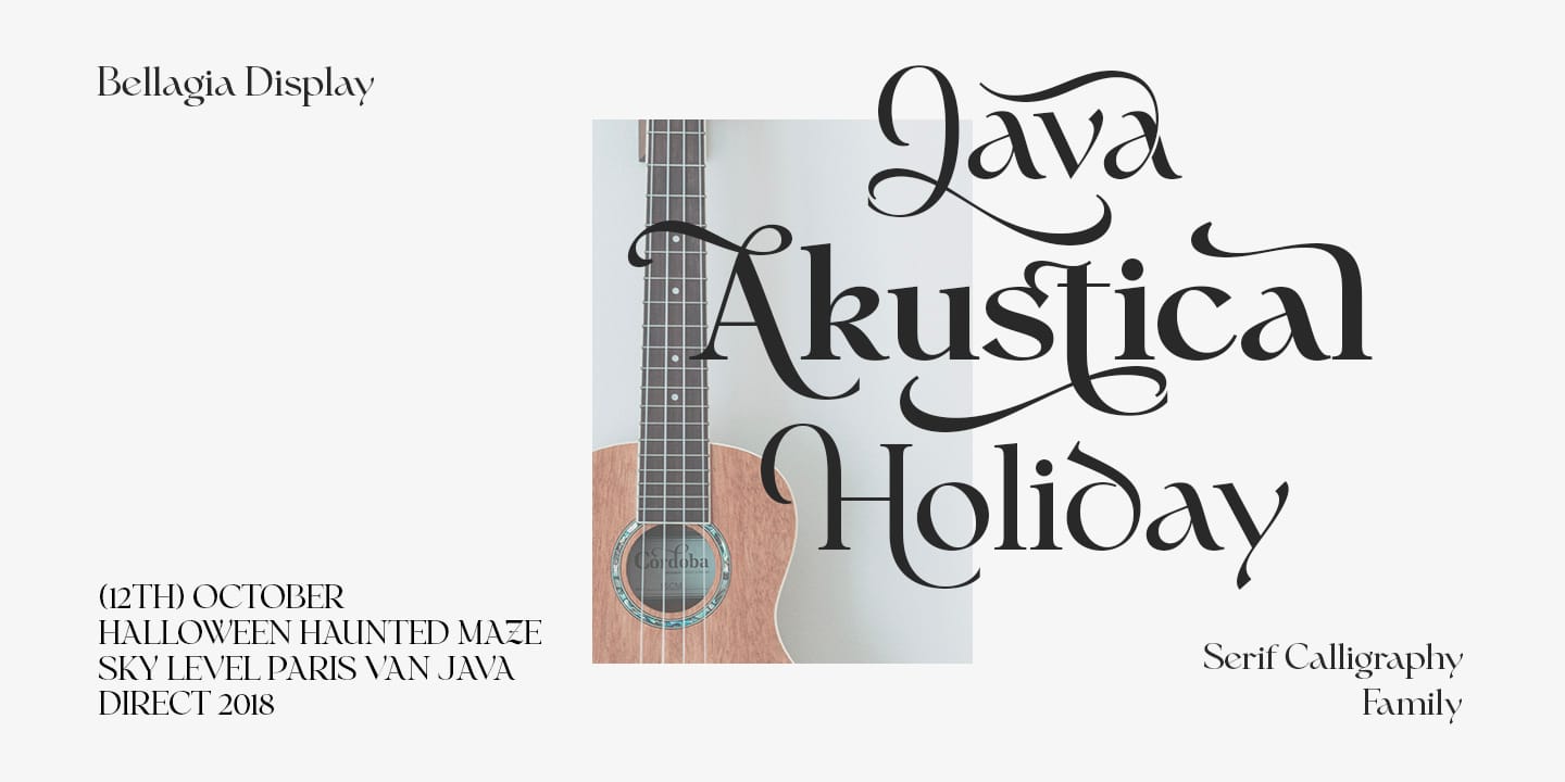Bellagia Display Font Family preview 3