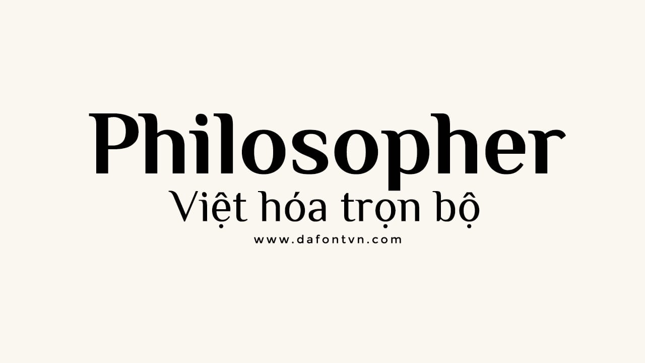 Font trọn bộ font Philosopher Việt hóa preview 1