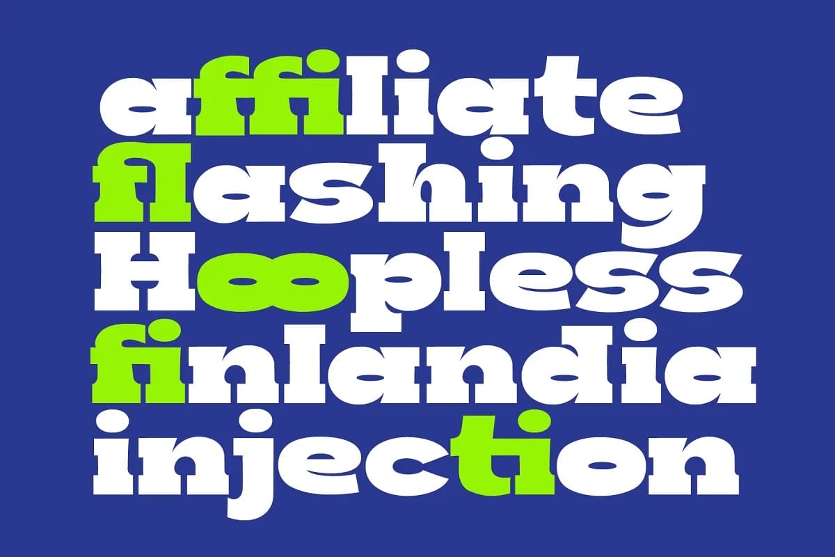 Boldie Slab Font Width preview 6