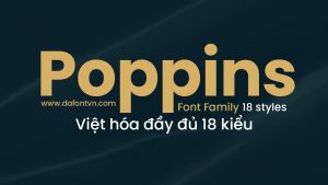 Font trọn bộ font Poppins Việt hóa preview 1