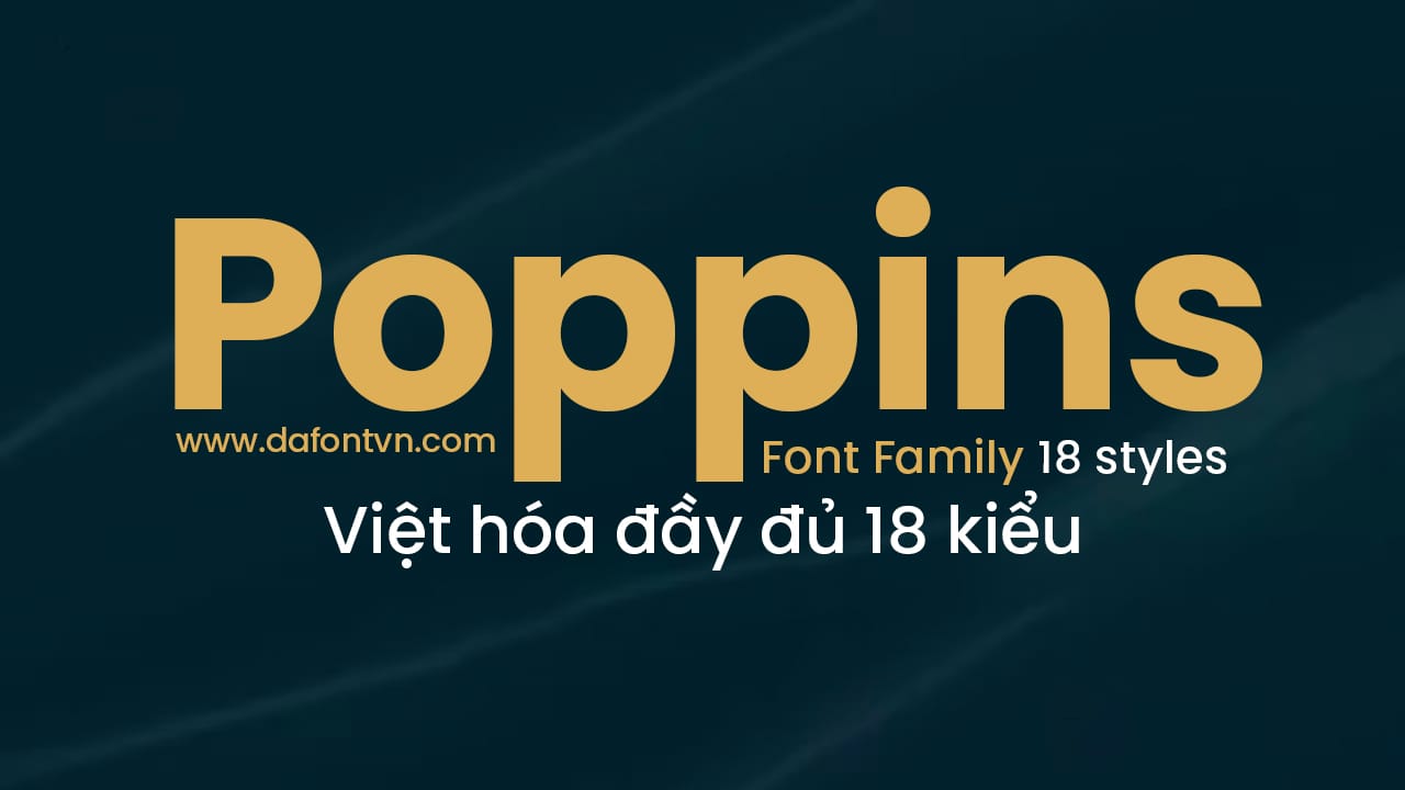 Font trọn bộ font Poppins Việt hóa preview 1