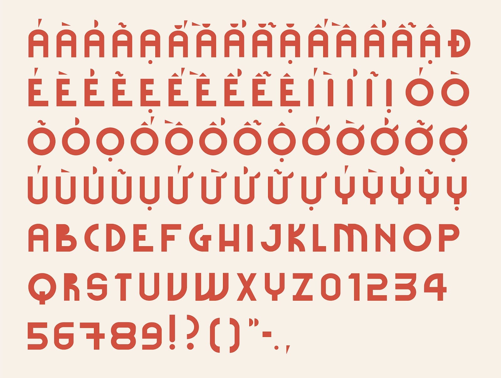 Doc lap Typeface - Font tiếng Việt phong cách xưa Doc lap Typeface preview 2
