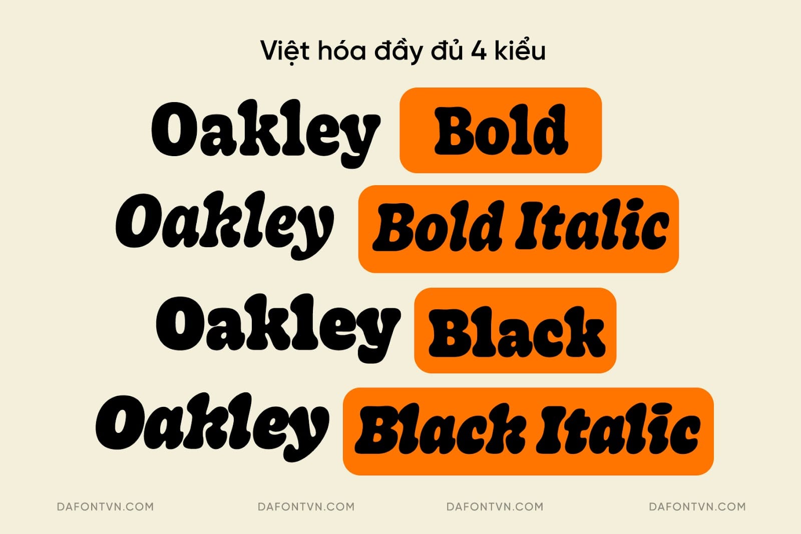Font Oakley Việt hóa preview 2