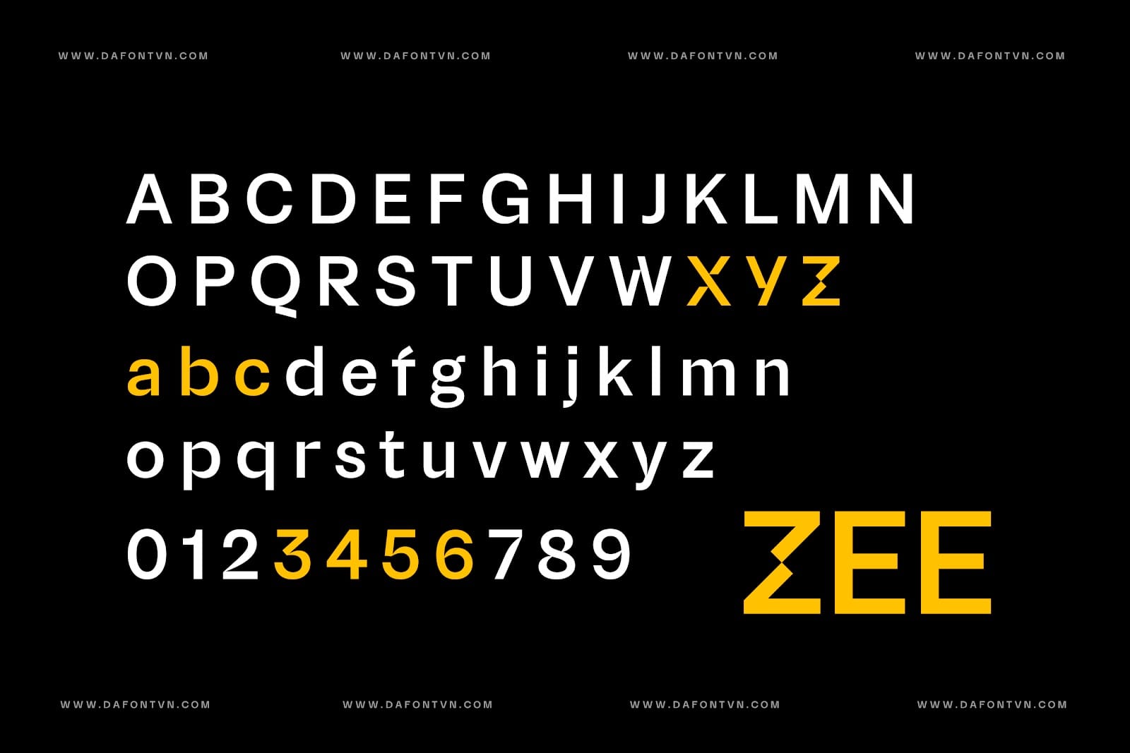 ZEE Display - Font chữ thương hiệu Việt ZEE Display preview 3