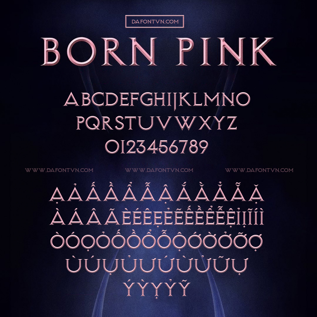 Font Born Pink Việt hóa preview 2