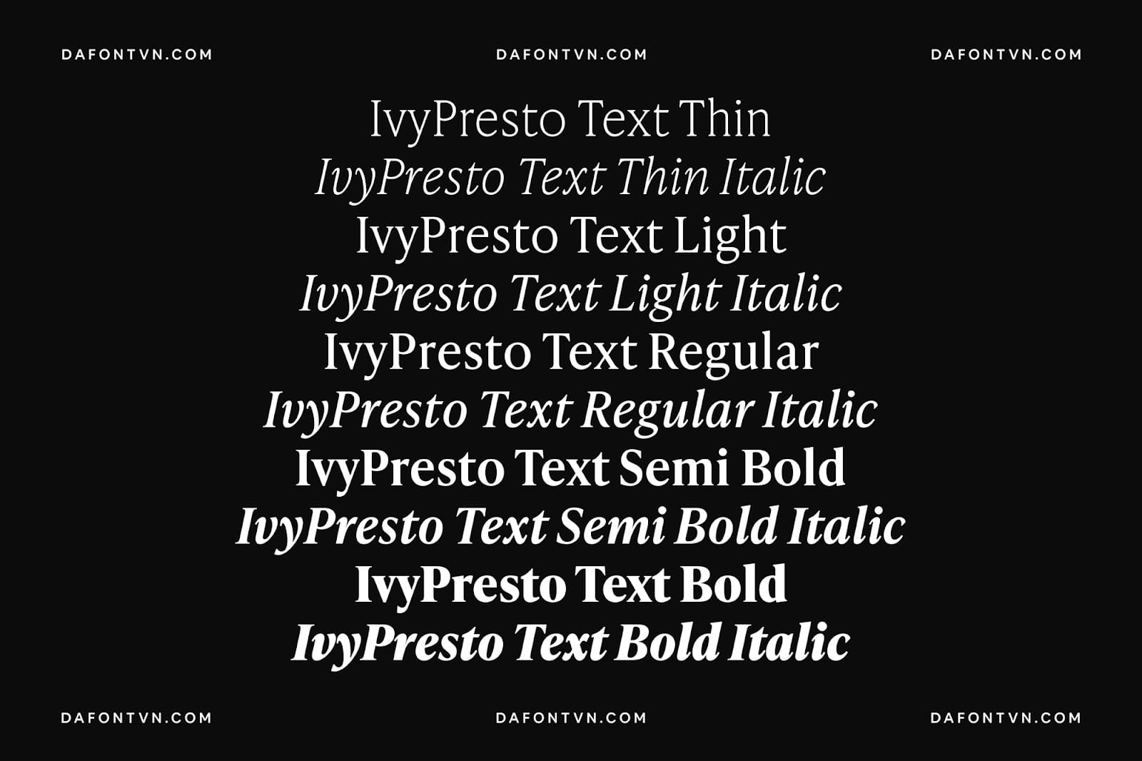 Font IvyPresto Text Việt hóa preview 2