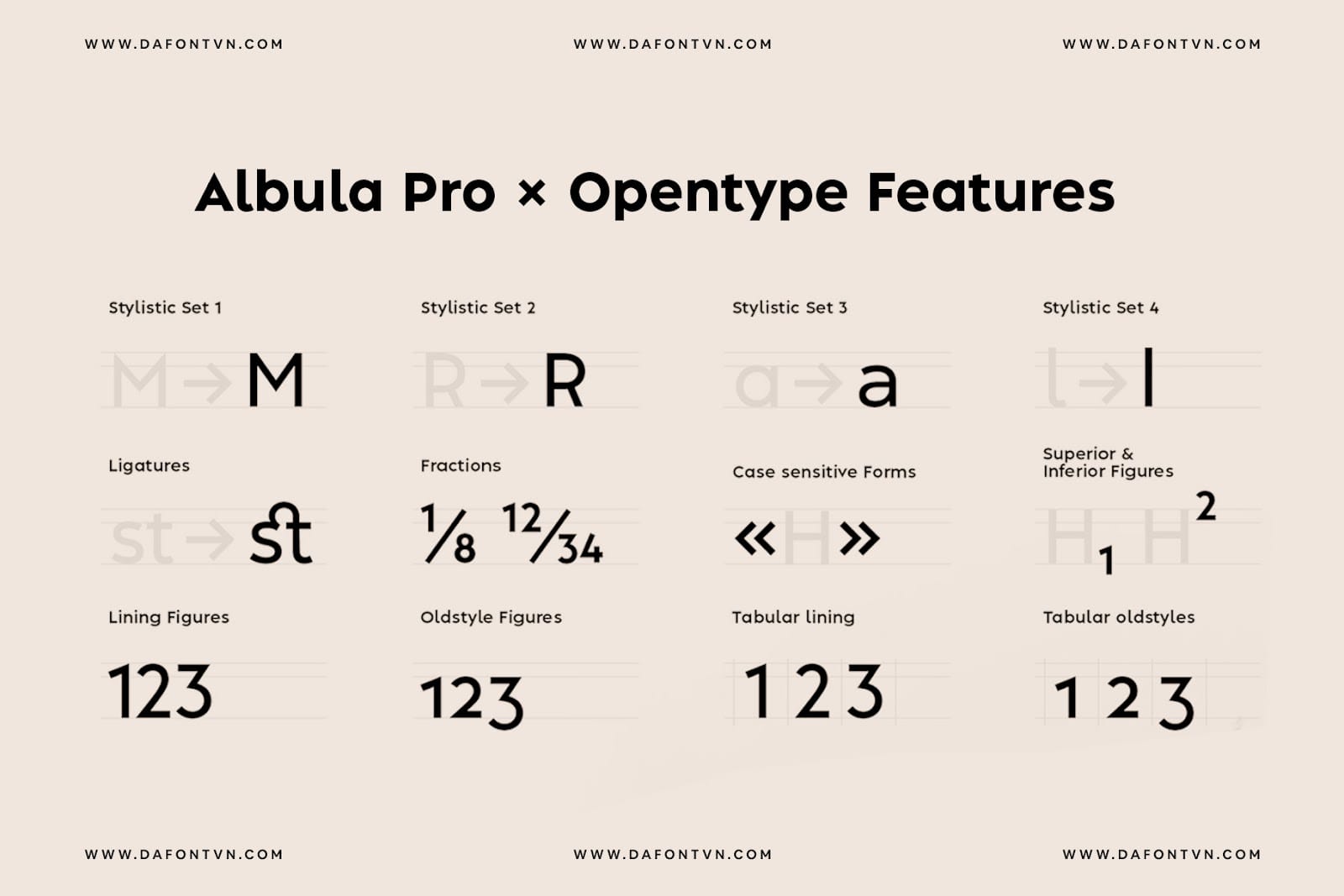Albula Pro Font Family 18 font preview 5