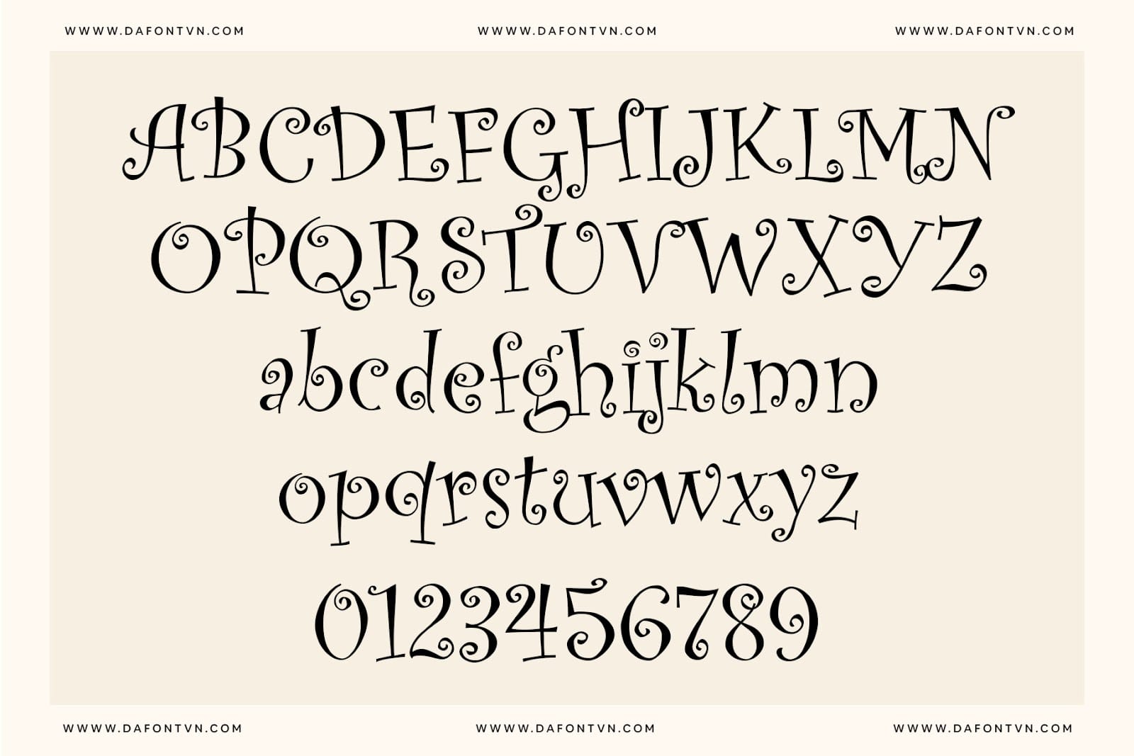 Font Curlz việt hóa preview 4