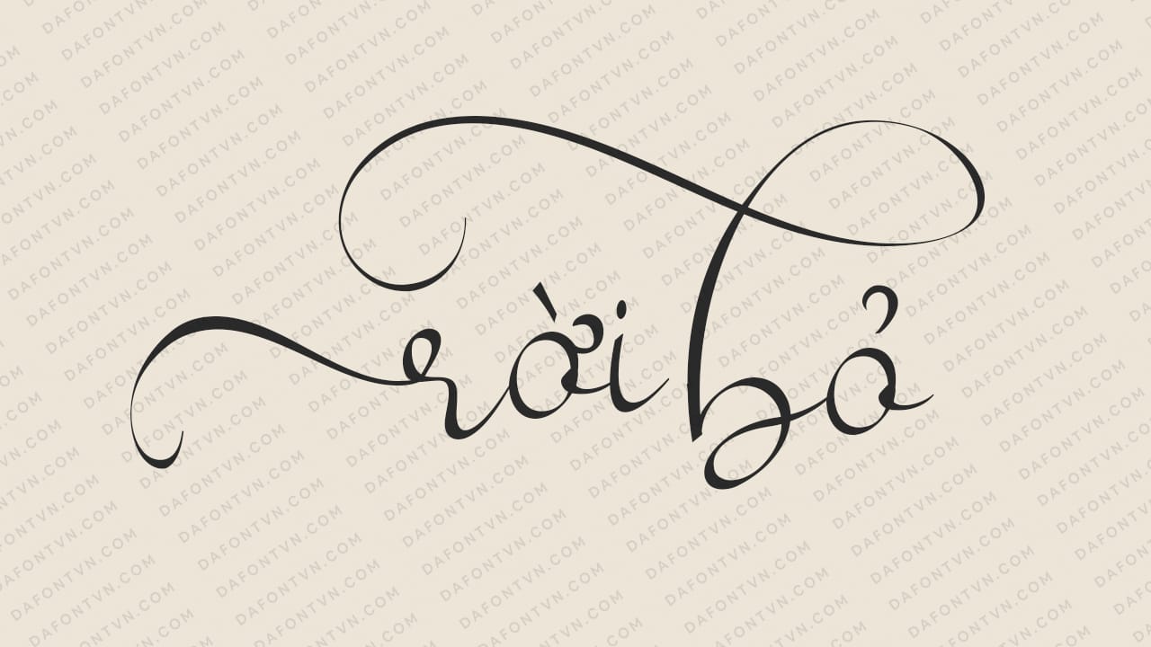 Font việt hóa Ajibon – Font thư pháp viết tay Font việt hóa Ajibon preview 1