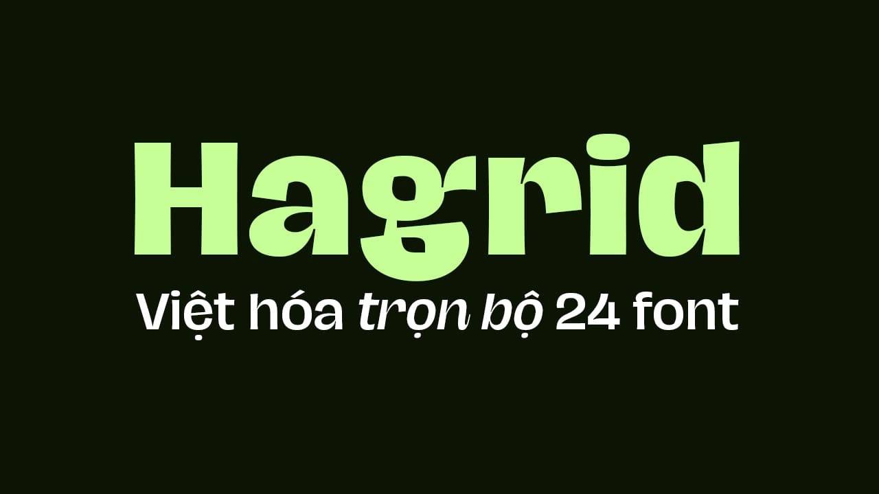 Trọn bộ Hagrid Font Family Việt hóa (24 font) Font Hagrid Font Family Việt hóa preview 1
