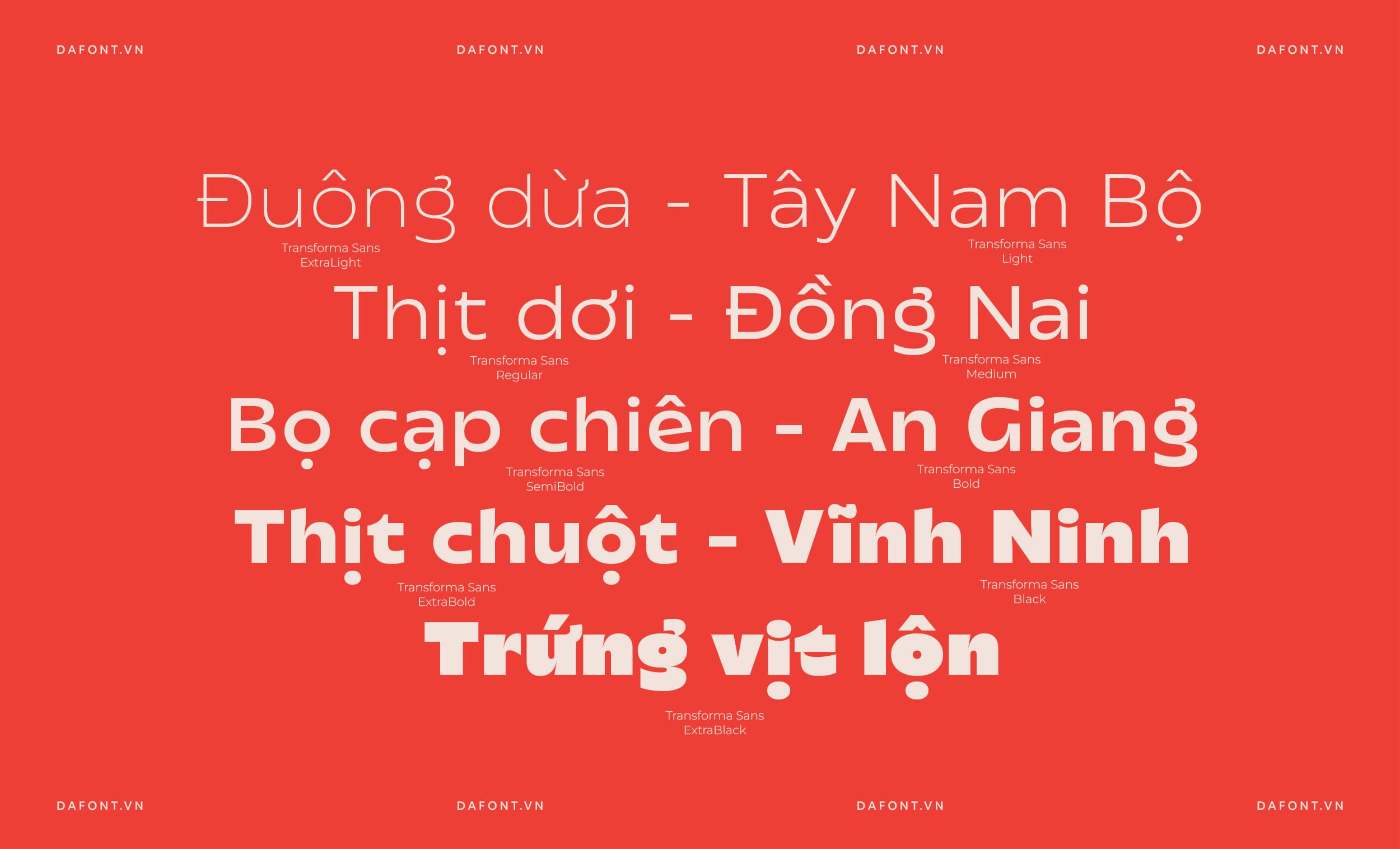 Font Transforma Sans việt hóa