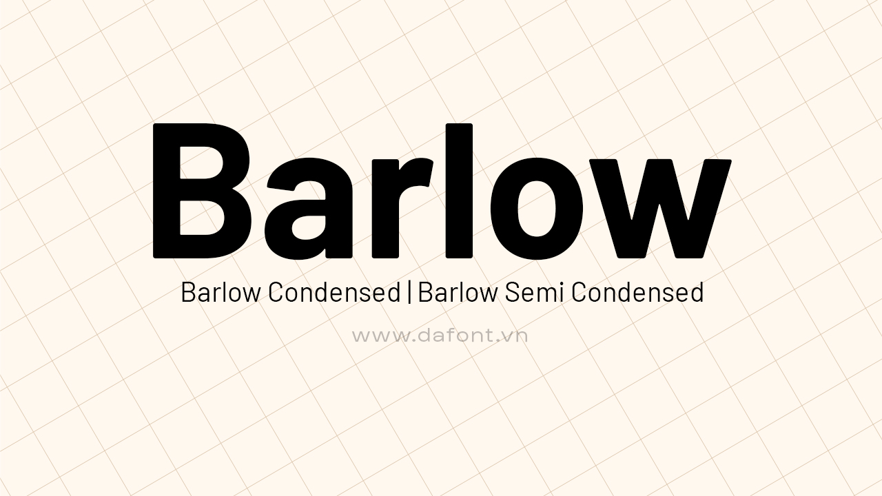 Font tiếng việt Barlow