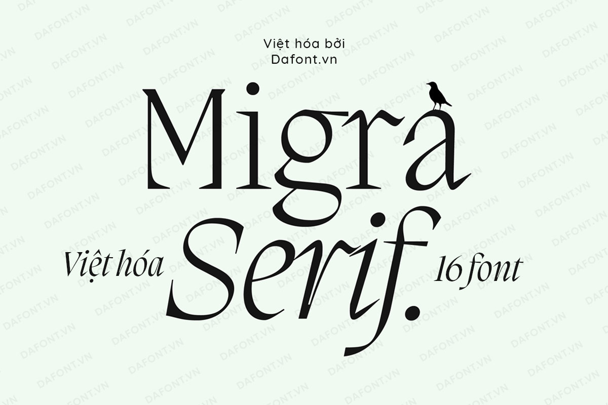 Font DFVN Migra viet hoa cuc dep