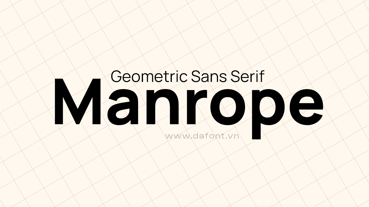 Font tiếng việt Manrope