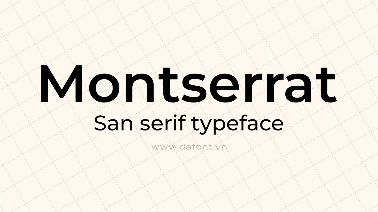 Font tiếng việt Montserrat