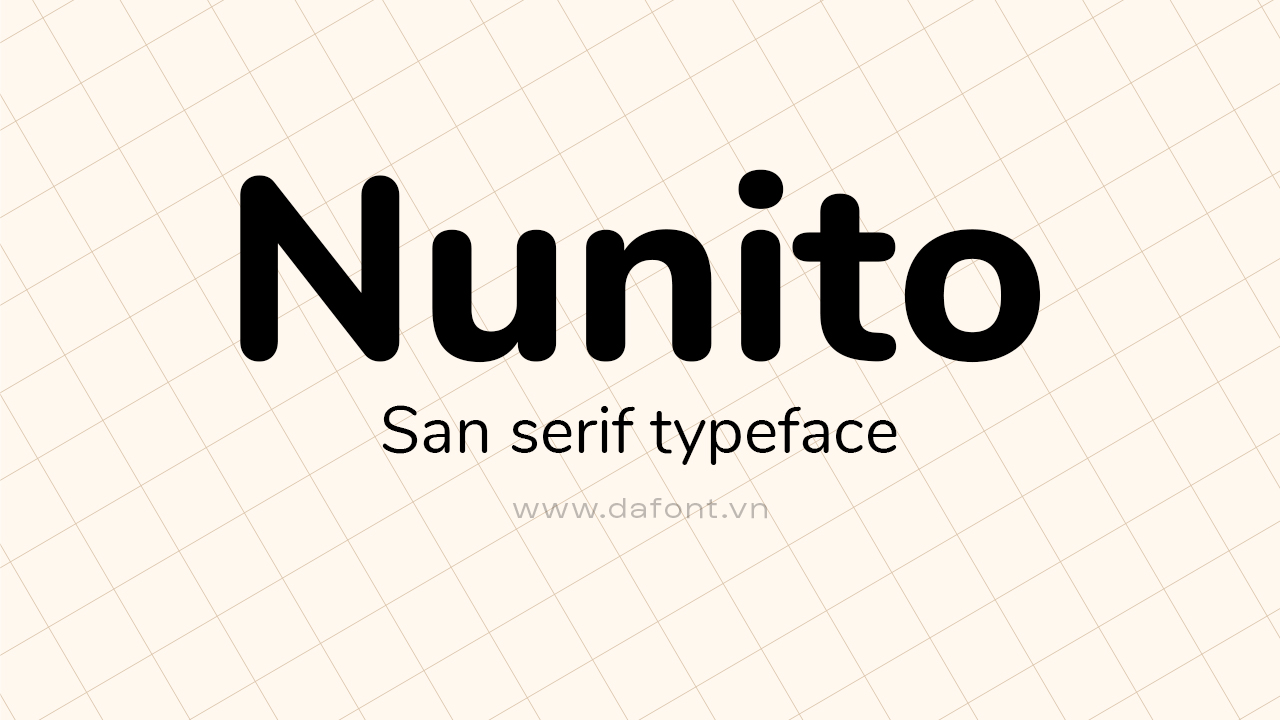Font tiếng việt Nunito