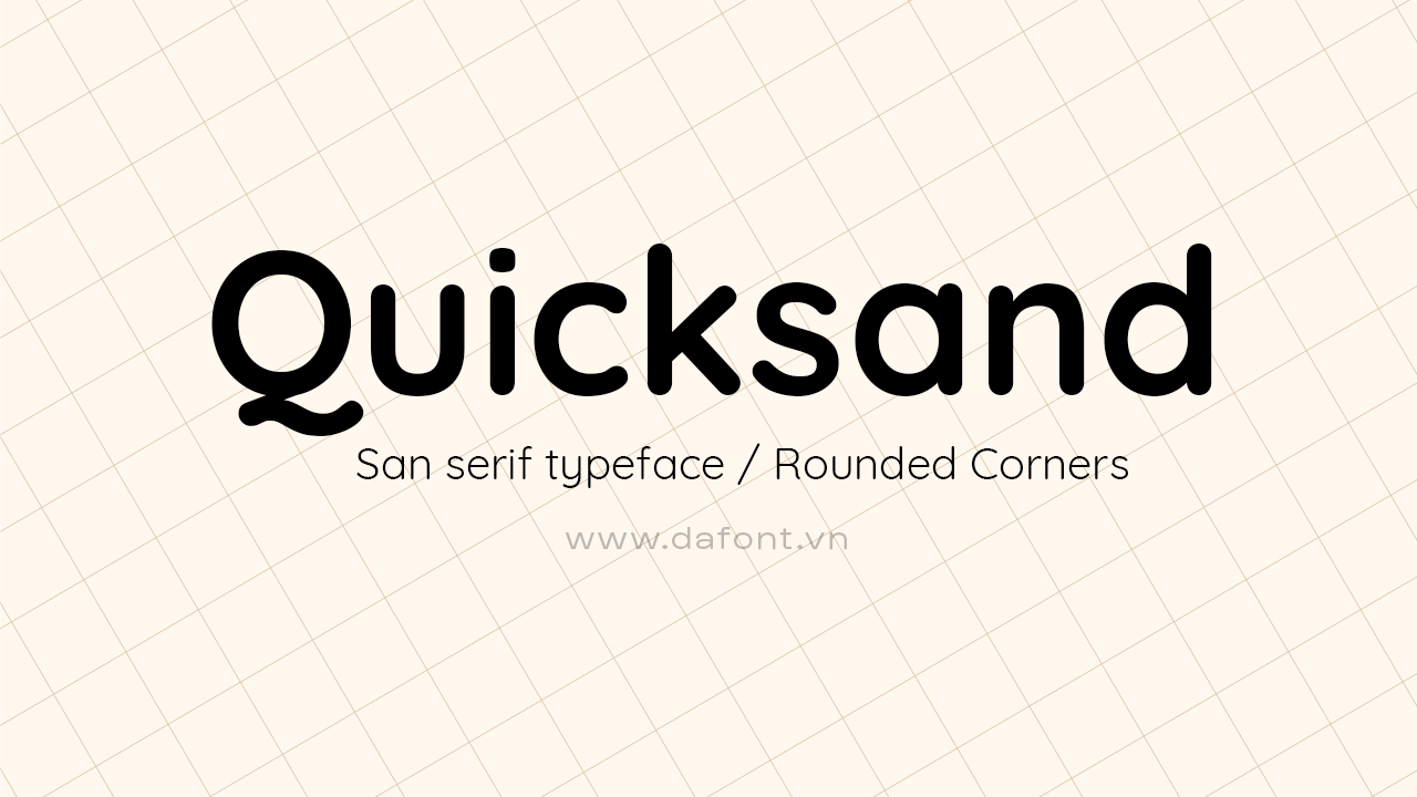 Font tiếng việt Quicksand