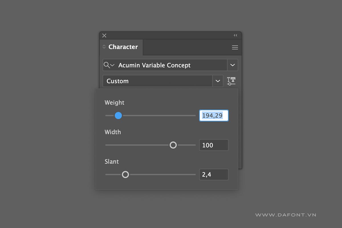 Cách sử dụng Variable Font