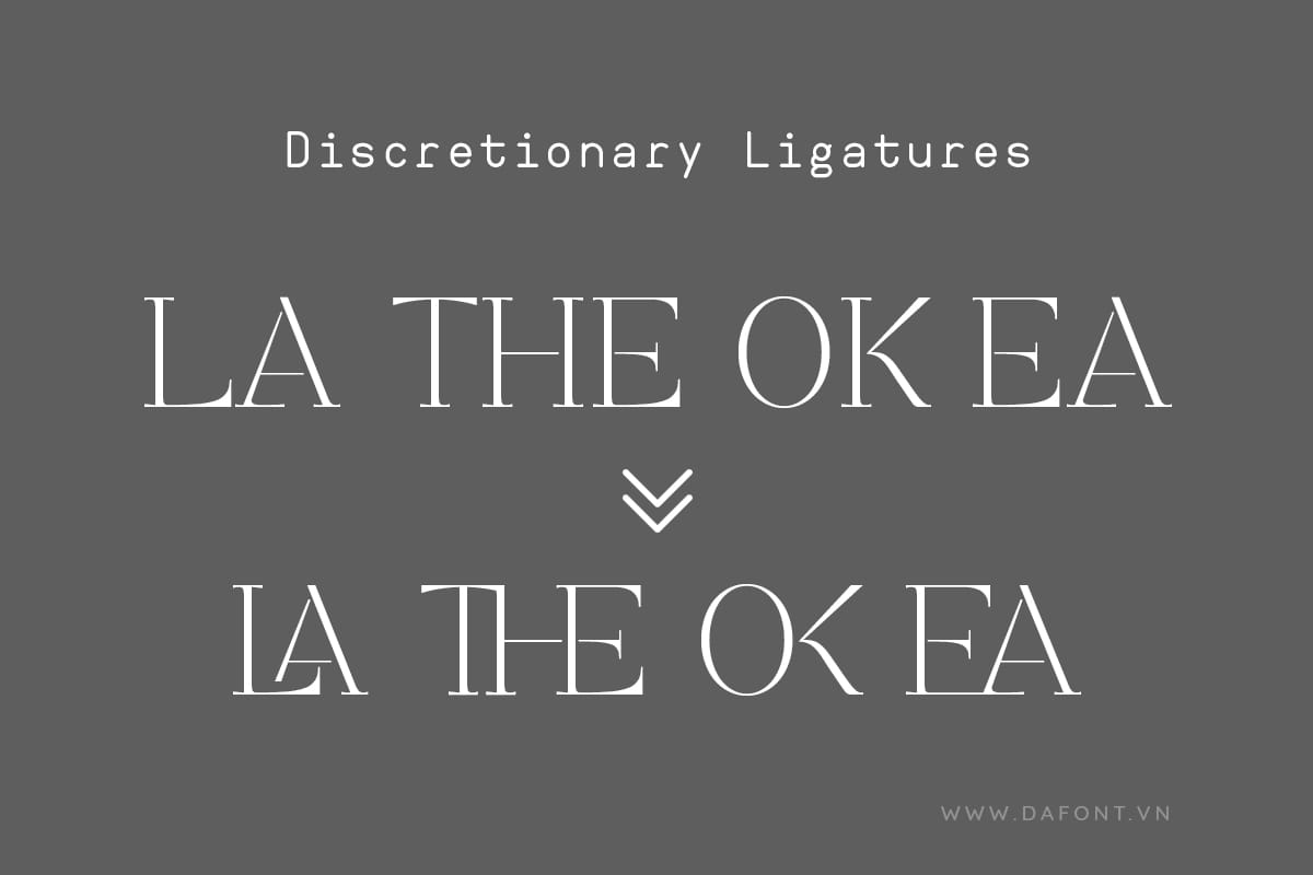 Cách sử dụng Font Ligatures trong Photoshop, Illustrator 3 Discretionary Ligatures