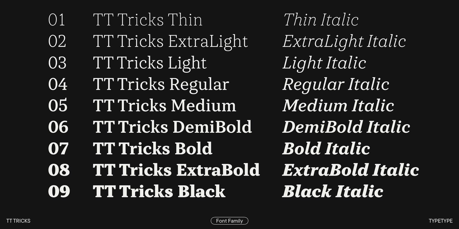 TT Tricks Font Family pic3
