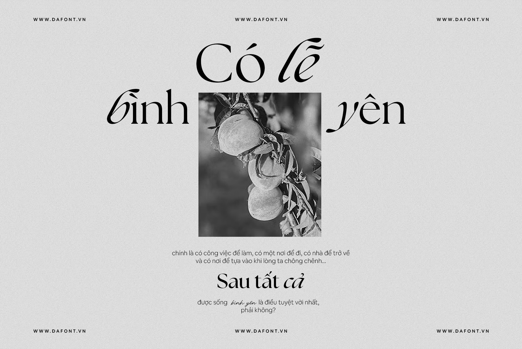 Font Việt hóa The Seasons phong cách viết tay và cổ điển