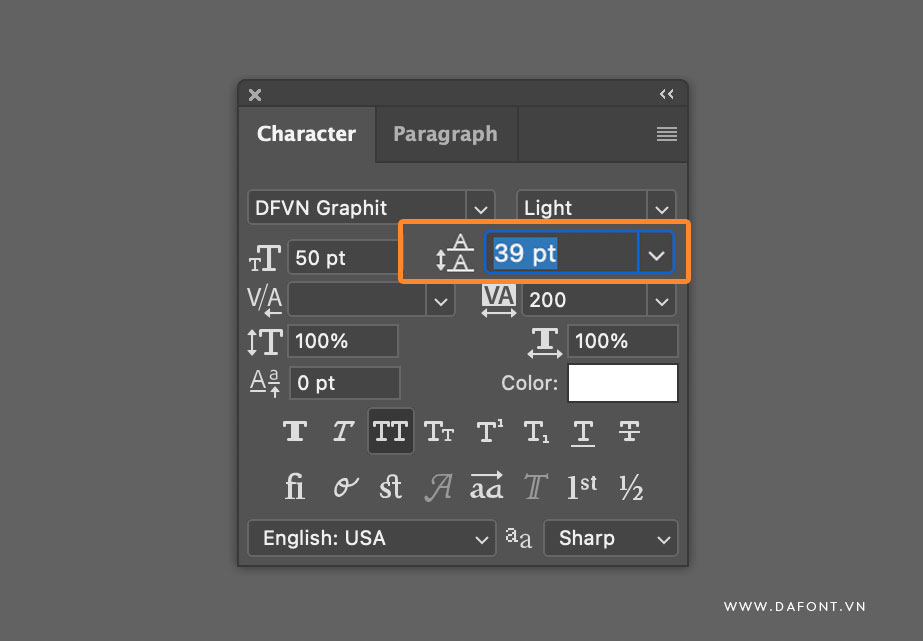Cách điều chỉnh Leading trong Photoshop