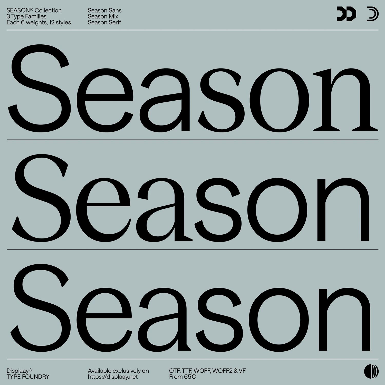 Top font đẹp tháng 11 - Season by Displaay Type Foundry