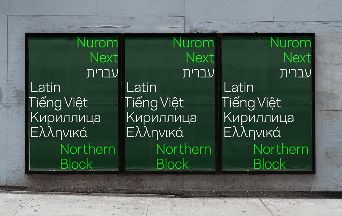 Nurom Next font by The Northern Block
