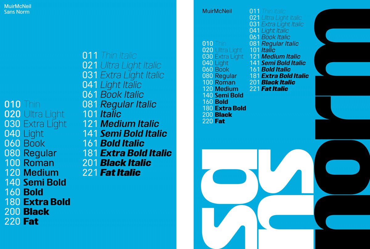 Sans Norm font by MuirMcNeil