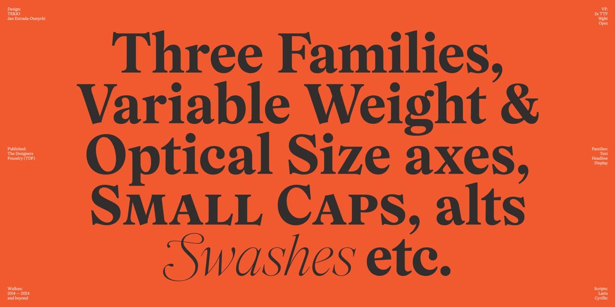 Wulkan font by The Designers Foundry