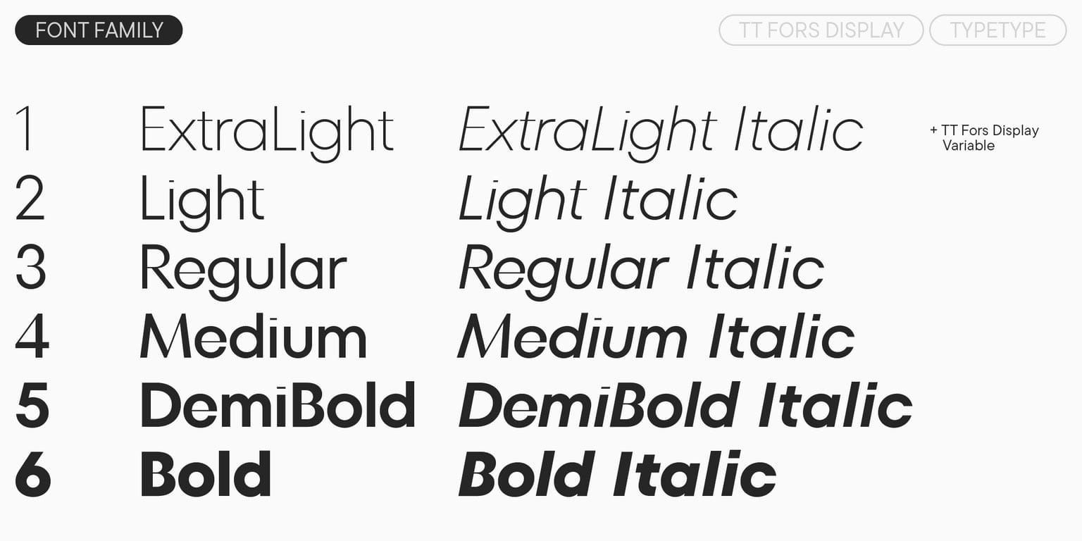 TT Fors Font Family pic5